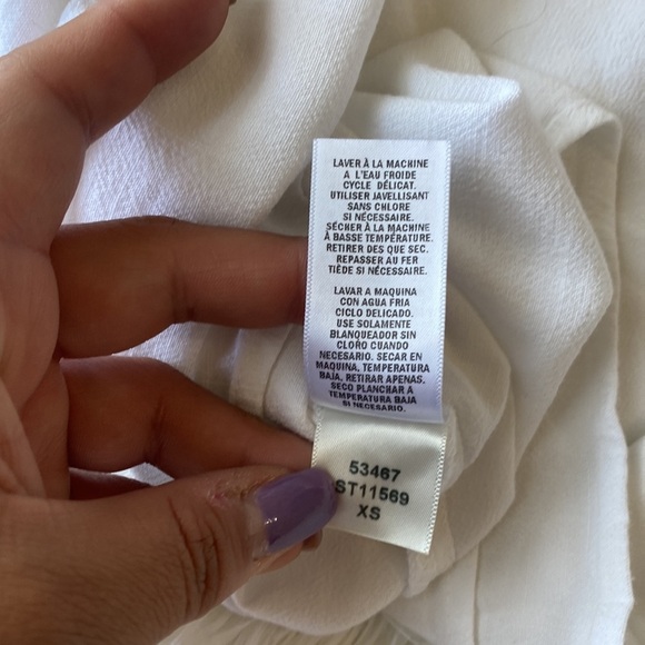 Splendid White Double Layer Side Tie Mini Skirt - Picture 4 of 7